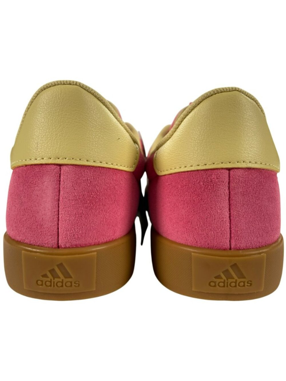 Adidas VL Court 3.0 Shoes Pink & Yellow Athletic Suede Sneakers Women's Sz 9 NEW - Picture 6 of 13